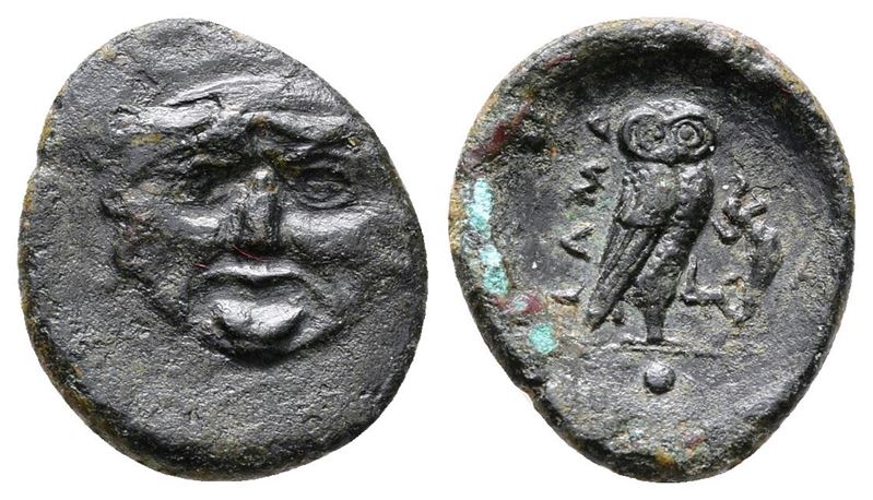 Sicily, Kamarina, C. 420-405 Bc. Æ Onkia (13mm, 1.19g).