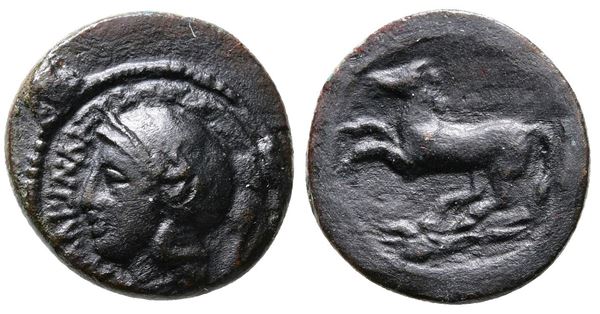 Sicily, Kamarina, c. 339-317 BC. Æ (16mm, 2.94g).