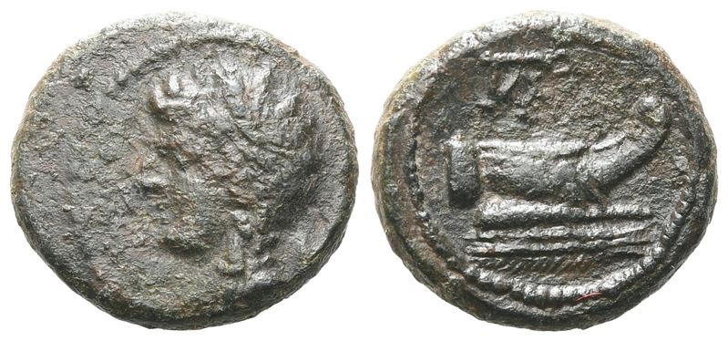 Sicily, Panormos, 2nd-1st Century Bc. Æ (15mm, 3.11g).