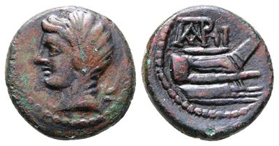 Sicily, Panormos, 2nd-1st Century Bc. Æ (14mm, 2.18g).