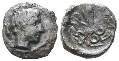 Sicily, Syracuse, C. 435-415 Bc. Æ Onkia (13mm, 1.42g).