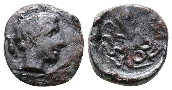 Sicily, Syracuse, c. 435-415 BC. Æ Onkia (13mm, 1.42g).  - Auction Greek, Roman and Byzantine Coins	 - Bertolami Fine Art - Prague