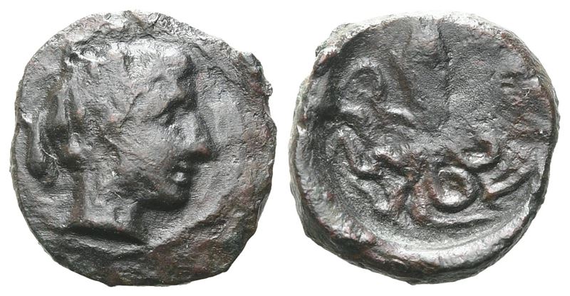 Sicily, Syracuse, C. 435-415 Bc. Æ Onkia (13mm, 1.42g).