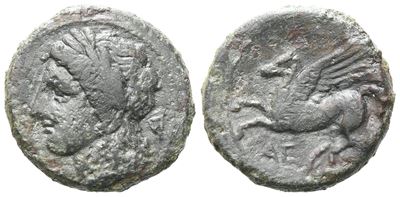 Sicily, Syracuse, 344-317 Bc. Æ (18mm, 5.38g).