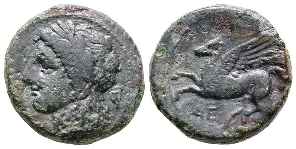 Sicily, Syracuse, 344-317 BC. Æ (18mm, 5.38g). 