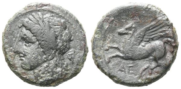 Sicily, Syracuse, 344-317 BC. Æ (19 mm, 5.39 g).