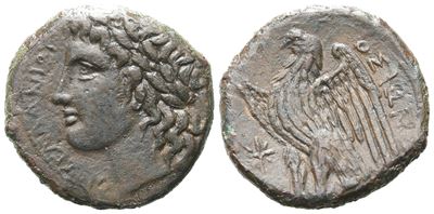 Sicily, Syracuse. Hiketas II (287-278 Bc). Æ (22mm, 7.15g).