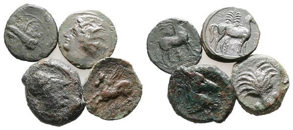 Lot of 4 Greek Æ coins