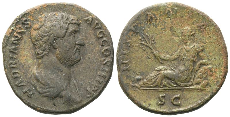 Hadrian (117-138), As, Rome, 134-138; Æ (10,71 G; 25,5 MM; 6 H)