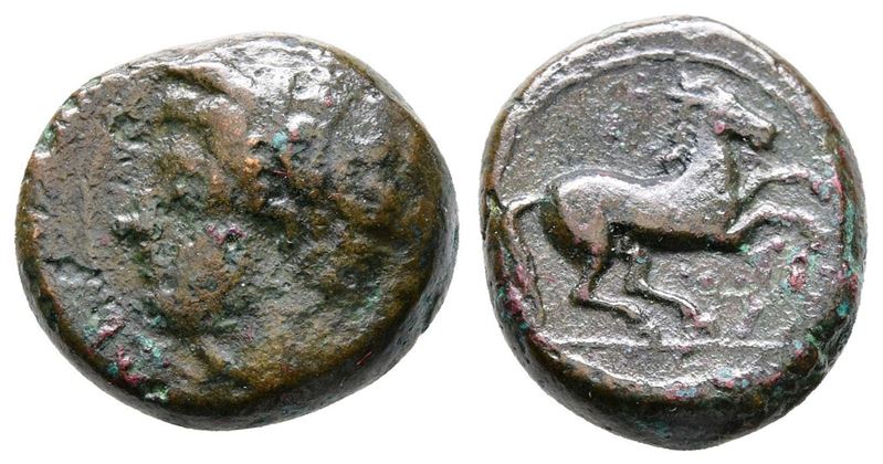 Sicily, Carthaginian Domain, C. 375-350 Bc. Æ (15mm, 4.53g).