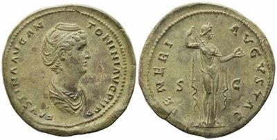 Faustina I Augusta, Sestertius romano (Æ) 138–141 d.C.