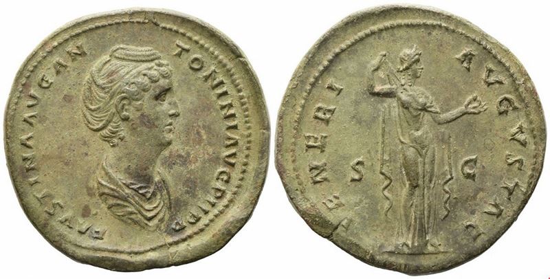 Faustina I Augusta, Sestertius romano (Æ) 138–141 d.C.