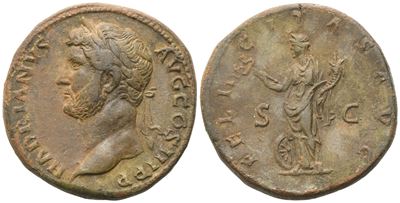 Hadrian (117–138), Sestertius, Roma, 130–138; Æ (27,50 g; 31,4 mm; 6 h)