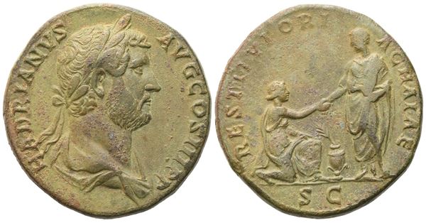 Hadrian (117-138), Sestertius, Rome, 134-138; Æ (25,37 g; 31,2 mm; 6 h)