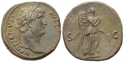 Hadrian (117–138), Sesterzio (Sestertius) in bronzo, Roma, 134–138