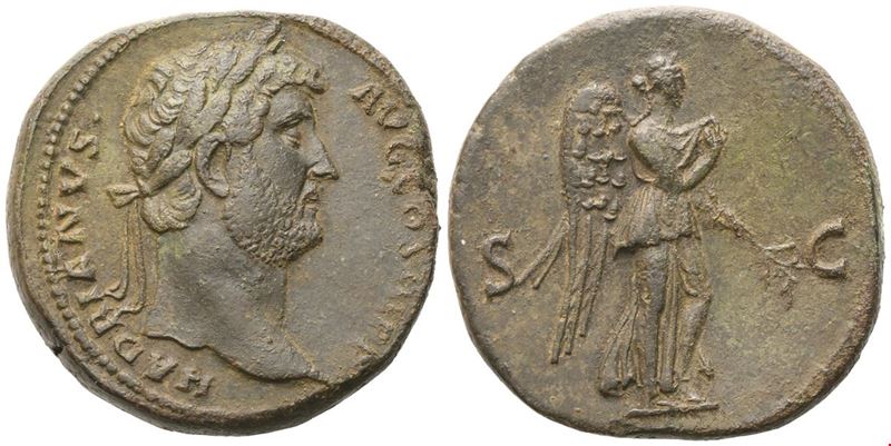 Hadrian (117–138), Sesterzio (Sestertius) in bronzo, Roma, 134–138