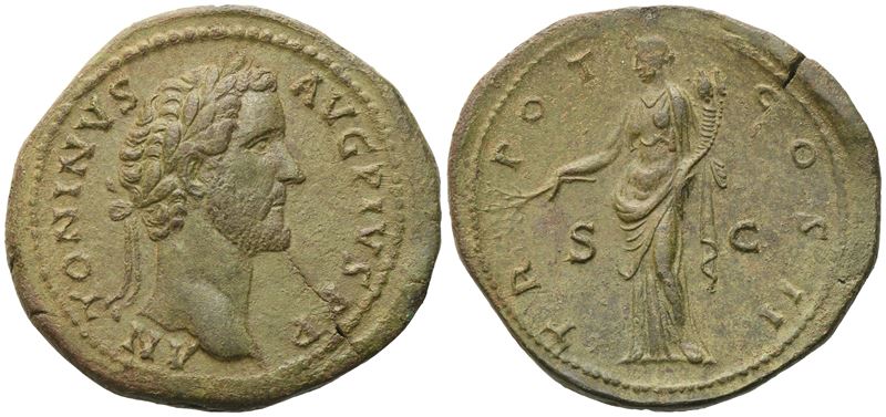 Antoninus Pius (138–161), Sestertius di Roma, 139 d.C. – Æ