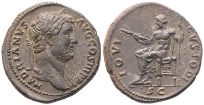Adriano (117–138), Sestertius in bronzo, Roma, 133–135