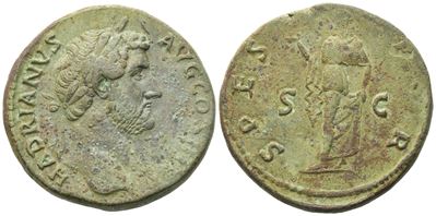 Hadrian (117-138), Sestertius, Rome, 134-138; Æ (27,83 G; 31,8 MM; 6 H)
