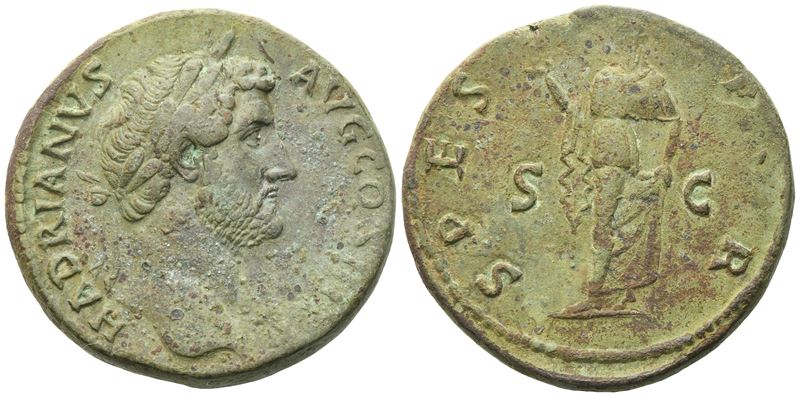Hadrian (117-138), Sestertius, Rome, 134-138; Æ (27,83 G; 31,8 MM; 6 H)