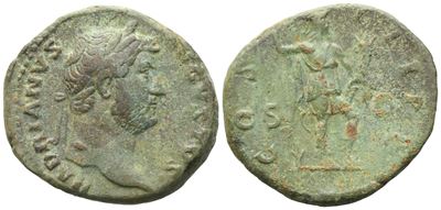 Hadrian (117-138), As, Rome, 129; Æ (12,04 G; 27,2 MM; 6 H)