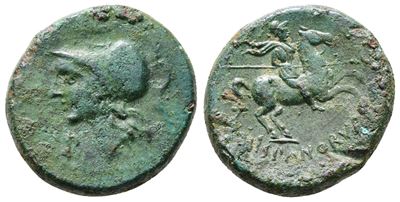 Sicily, Morgantina, The Hispani, C. 2nd Century Bc. Æ (21mm, 7.40g).