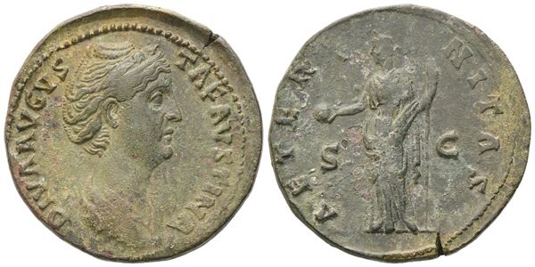 Diva Faustina I (died 140/1), As struck under Antoninus Pius, Rome, 146-161; Æ (14,88 g; 27,5 mm; 6 h)