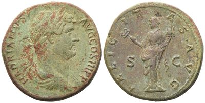 Hadrian, Sestertius romano (134-138), bronzo, 26,89 g