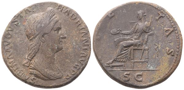 Sabina, Sestertius struck under Hadrian, Rome, 130-133; Æ (25,47 g; 31,5 mm; 6 h)