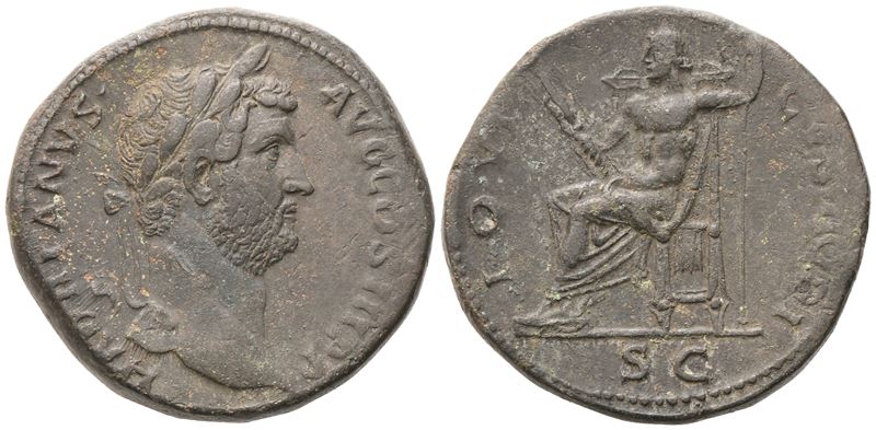 Hadrian (117-138), Sestertius, Rome, 134-138; Æ (28,32 G; 32,4 MM; 6 H)