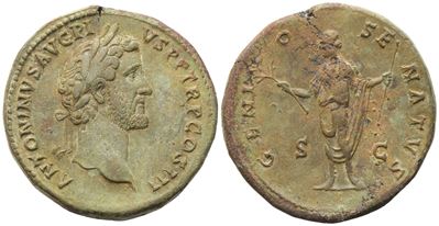 Antoninus Pius (138–161), Sestertius romano, Roma, Æ
