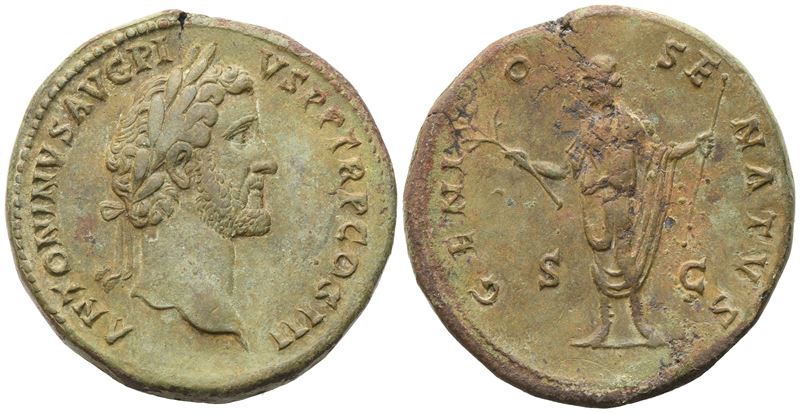 Antoninus Pius (138–161), Sestertius romano, Roma, Æ