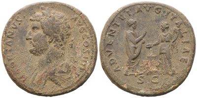 Hadrian (117-138) Sestertius, Rome, 134-138; Æ (26,99 G; 32,6 MM; 12 H)