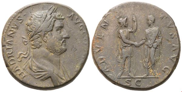 Hadrian (117-138), Sestertius, Rome, 134-138; Æ (22,11 g; 30,5 mm; 6 h)