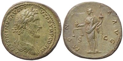 Antonino Pio (138–161), Sesterzio in bronzo (Æ), Roma, 140–144 d.C.