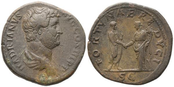 HADRIANVS ( 117-138), sestertius Roma,Æ (30,10 g; 32,6 mm; 5 h)
