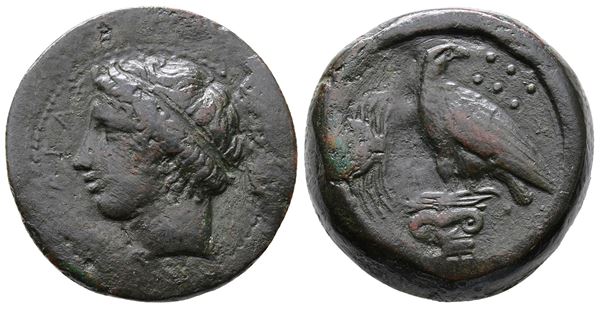 Sicily, Akragas, c. 400-380 BC. Æ Hemilitron (26mm, 17.38g).