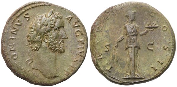  Antoninus Pius (138-161), Sestertius, Rome, c. 139; Æ (27,34 g; 32,5 mm; 6 h)