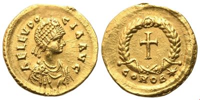 Aelia Eudocia, Tremisse coniato sotto Teodosio II, Costantinopoli, 425–429