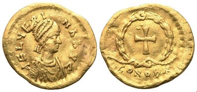 Aelia Verina, Tremissis coniato sotto Leone I, Costantinopoli, 462 o 466
