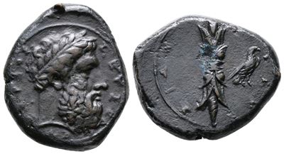 Sicily, Syracuse, C. 339/8-334 Bc. Æ Hemidrachm (24mm, 11.33g).