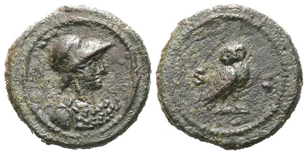 Anonymous, Quadrans, Rome, Time of Domitian to Antoninus Pius; Æ (3,29 g; 16,8 mm; 6 h)