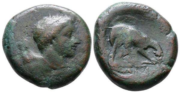 Sicily, Agyrion, 339-336 BC. Æ Hemilitron (27mm, 16.00g).