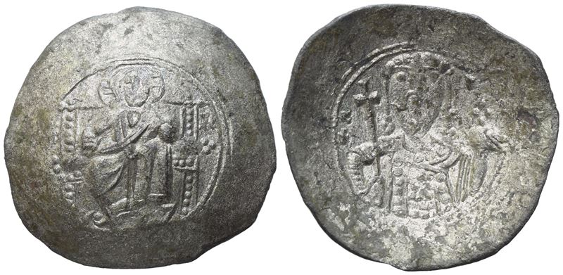 Alexius i Comnenus (1081-1118); Aspron Trachy; Constantinople Mint. Bi (3,84 G; 27,3 MM; 6 H)