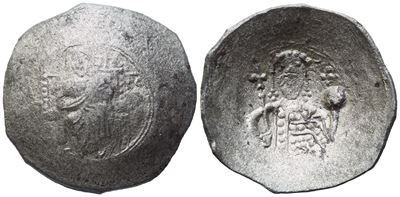 Alexius i Comnenus (1081-1118); Aspron Trachy; Constantinople Mint. Bi (3,98 G; 26 MM; 6 H)