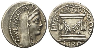 L. Aemilius Lepidus Paullus And L. Scribonius Libo, Rome, 62 Bc. Ar Denarius (18mm, 3.89g).
