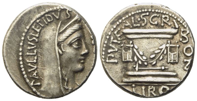 L. Aemilius Lepidus Paullus And L. Scribonius Libo, Rome, 62 Bc. Ar Denarius (18mm, 3.89g).