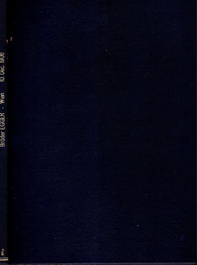 Egger Bruder - Wien, 10 - December, 1906. Auctions-catalog Einer Alten Sammlung Griechischen Munz...