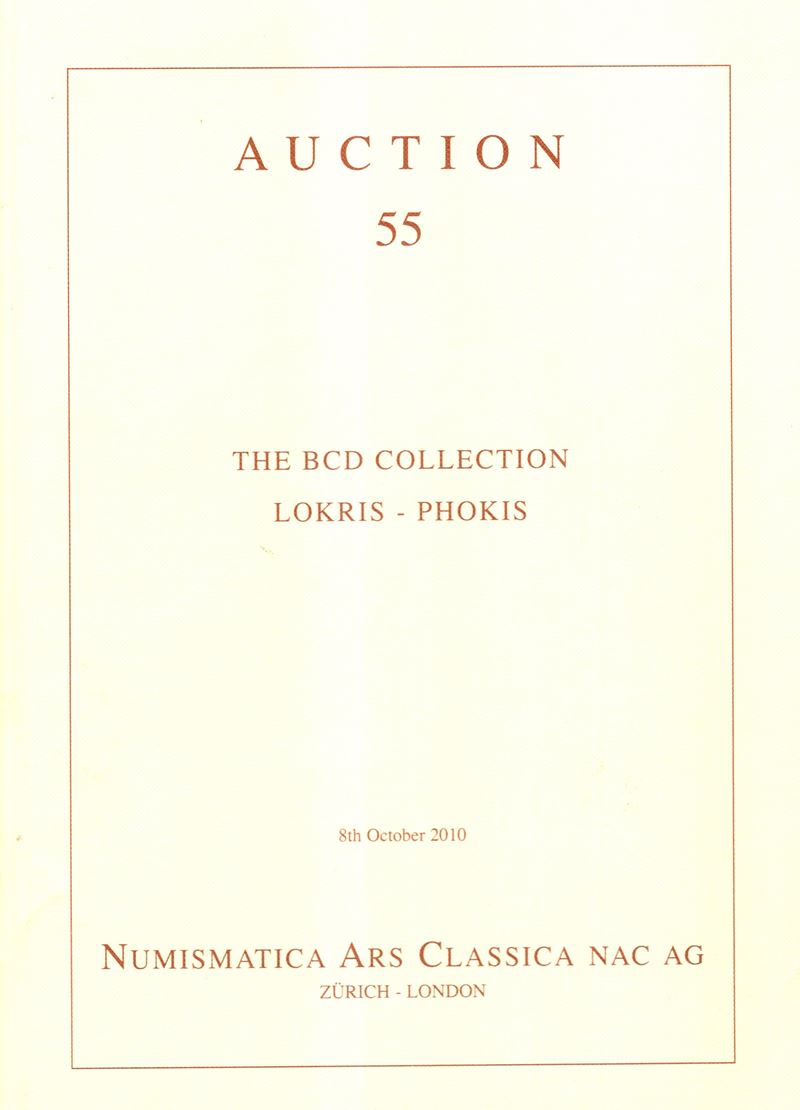 Ars Classica Numismatica Nac Ag. Auction 55. Zurich, 8 - October, 2010. The Bcd Collection. Lokri...