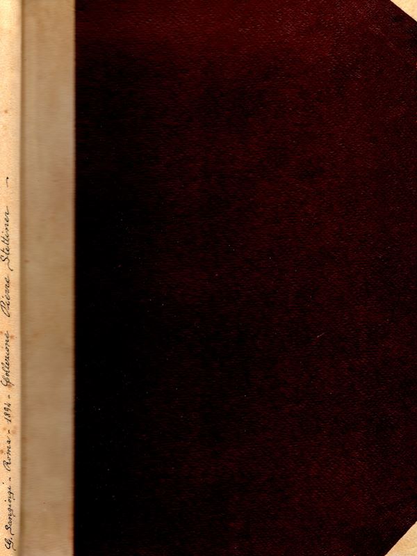 SANGIORGI Galerie - Roma, 11 - Avril, 1894. Collection de Pierre Stettiner. Monnaies de l'Empire Romain. Pp vi-134, lots 1537, plates 1 + illustrazioni nel testo. Bella legatura con scritte a mano  sul dorso  interno ottimo stato, rara vendita. Spring, 62
